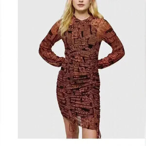 Topshop | Dresses | Topshop Leopardprint Satin Slip Dress In Brown And Black